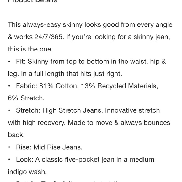 GAP true skinny Jean size 10/30 - Picture 4 of 4